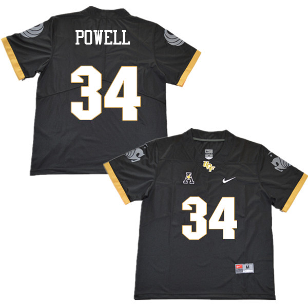 Men #34 Jon Powell UCF Knights College Football Jerseys Sale-Black